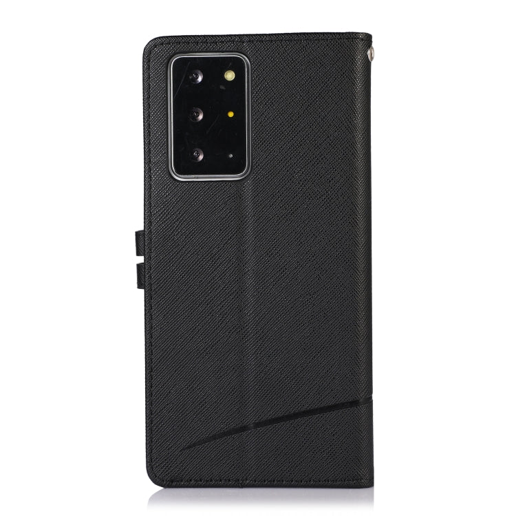 For Samsung Galaxy Note20 Ultra Cross Texture Horizontal Flip Leather Phone Case