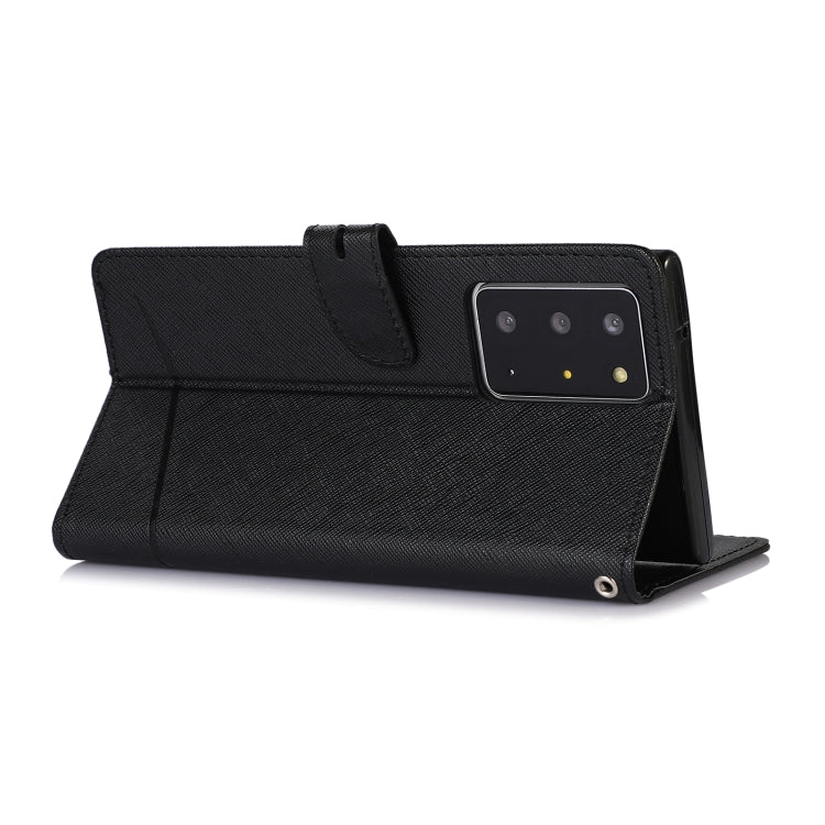 For Samsung Galaxy Note20 Ultra Cross Texture Horizontal Flip Leather Phone Case