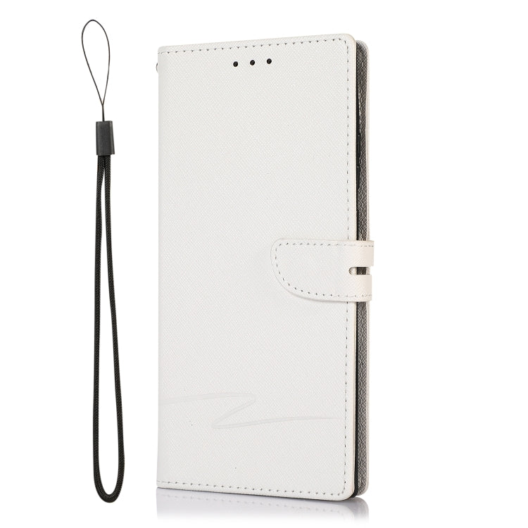 For Samsung Galaxy Note20 Ultra Cross Texture Horizontal Flip Leather Phone Case
