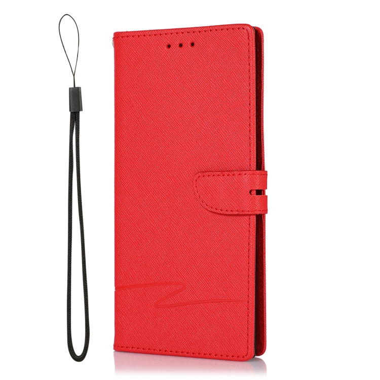 For Samsung Galaxy Note20 Ultra Cross Texture Horizontal Flip Leather Phone Case