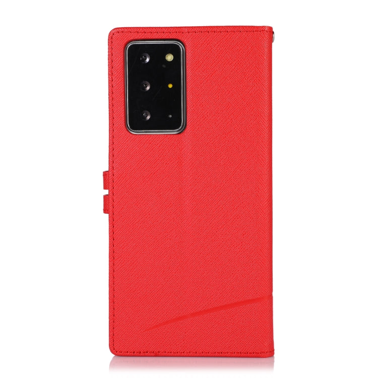 For Samsung Galaxy Note20 Ultra Cross Texture Horizontal Flip Leather Phone Case