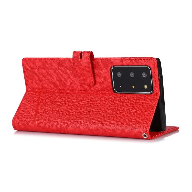 For Samsung Galaxy Note20 Ultra Cross Texture Horizontal Flip Leather Phone Case