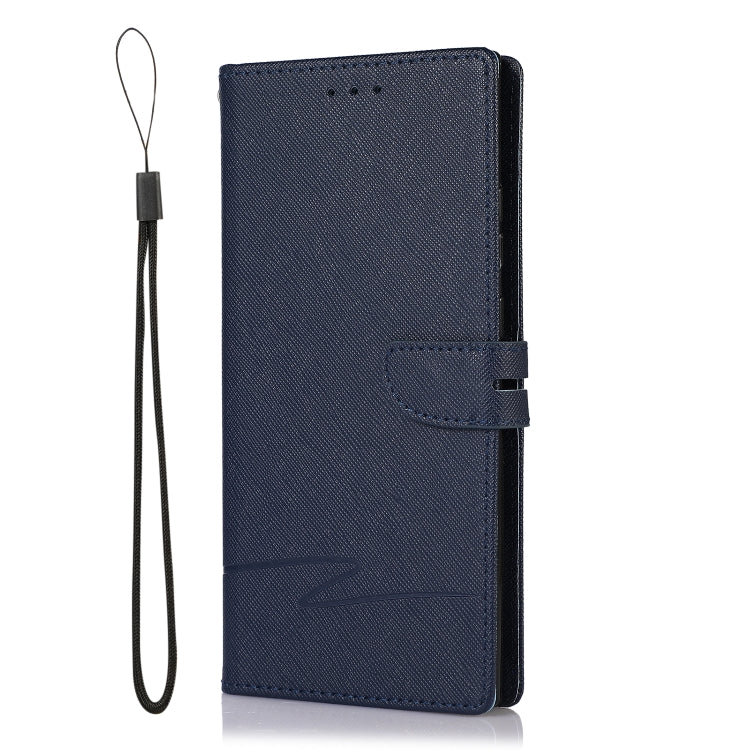 For Samsung Galaxy Note20 Ultra Cross Texture Horizontal Flip Leather Phone Case