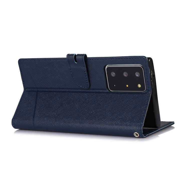 For Samsung Galaxy Note20 Ultra Cross Texture Horizontal Flip Leather Phone Case
