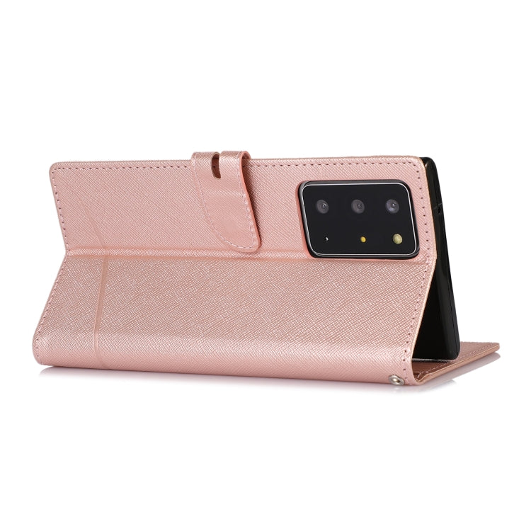 For Samsung Galaxy Note20 Ultra Cross Texture Horizontal Flip Leather Phone Case