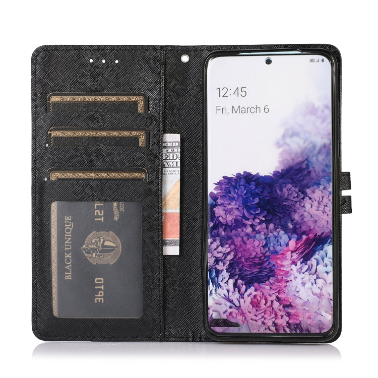 For Samsung Galaxy S20 Cross Texture Horizontal Flip Leather Phone Case