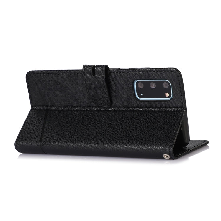 For Samsung Galaxy S20 Cross Texture Horizontal Flip Leather Phone Case