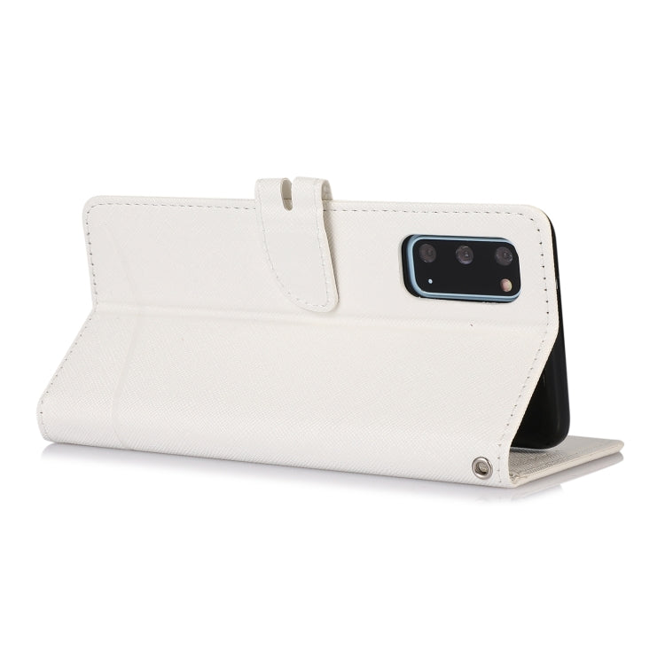 For Samsung Galaxy S20 Cross Texture Horizontal Flip Leather Phone Case