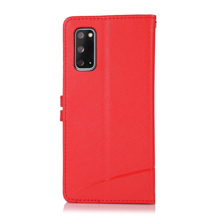 For Samsung Galaxy S20 Cross Texture Horizontal Flip Leather Phone Case