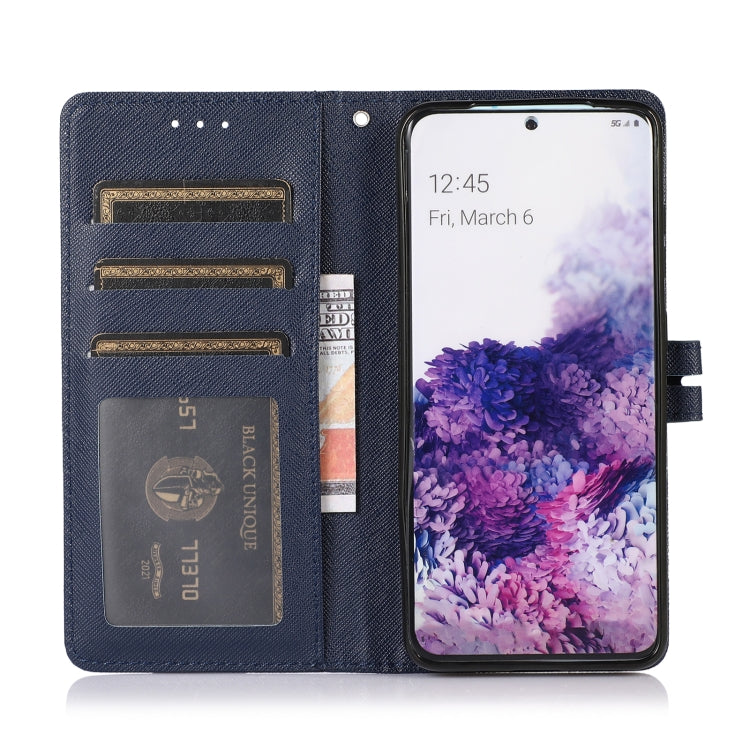 For Samsung Galaxy S20 Cross Texture Horizontal Flip Leather Phone Case