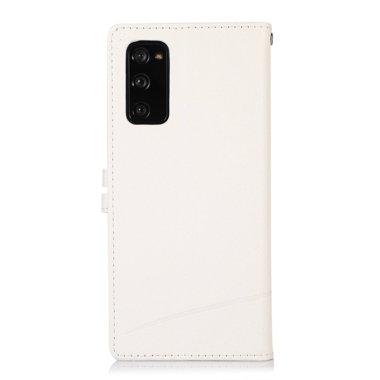 For Samsung Galaxy S20 FE Cross Texture Horizontal Flip Leather Phone Case