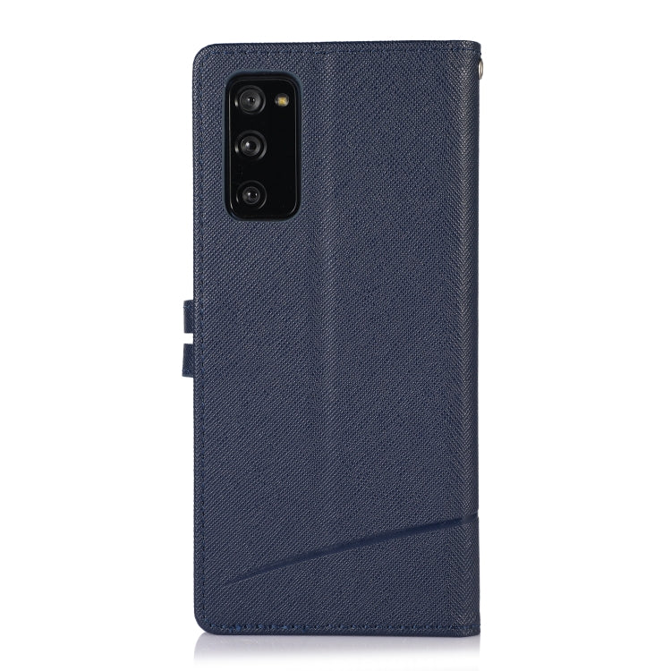 For Samsung Galaxy S20 FE Cross Texture Horizontal Flip Leather Phone Case