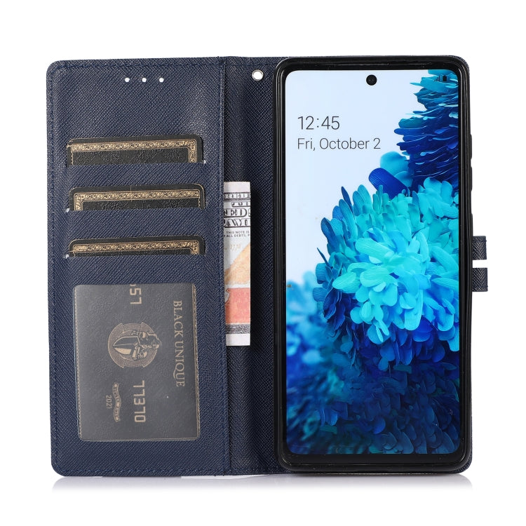 For Samsung Galaxy S20 FE Cross Texture Horizontal Flip Leather Phone Case