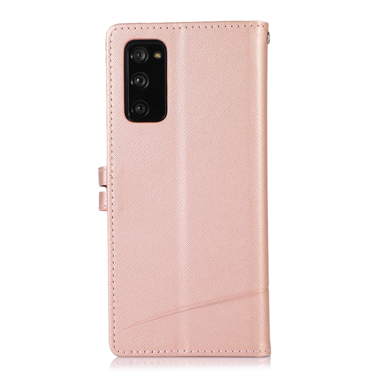 For Samsung Galaxy S20 FE Cross Texture Horizontal Flip Leather Phone Case