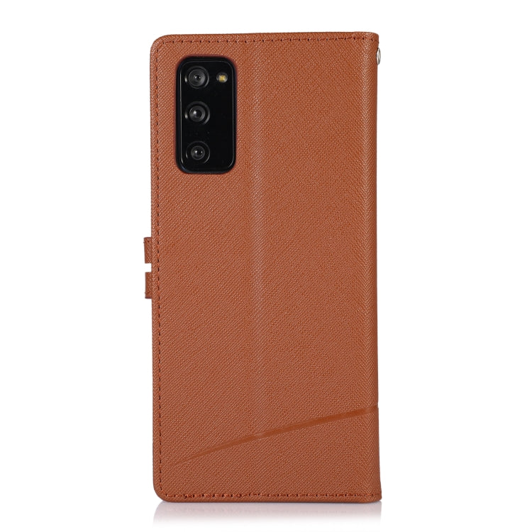 For Samsung Galaxy S20 FE Cross Texture Horizontal Flip Leather Phone Case