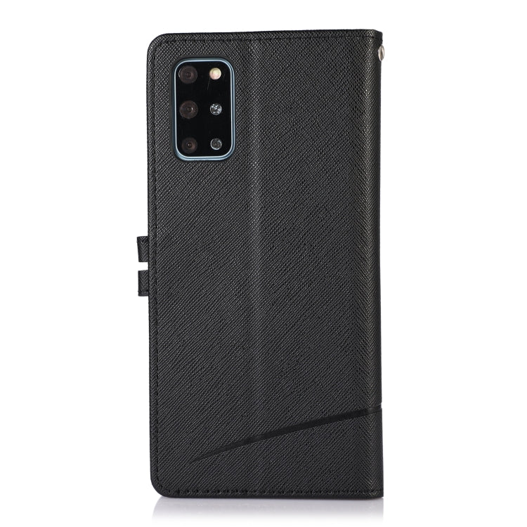 For Samsung Galaxy S20+ Cross Texture Horizontal Flip Leather Phone Case