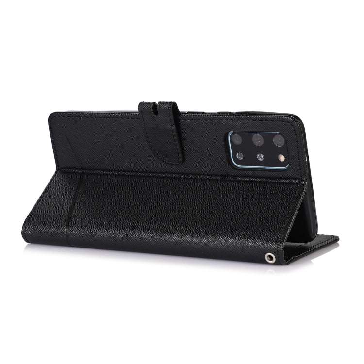 For Samsung Galaxy S20+ Cross Texture Horizontal Flip Leather Phone Case