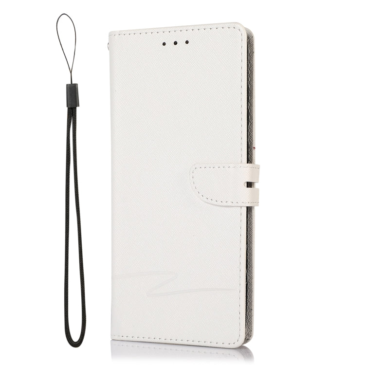 For Samsung Galaxy S20+ Cross Texture Horizontal Flip Leather Phone Case