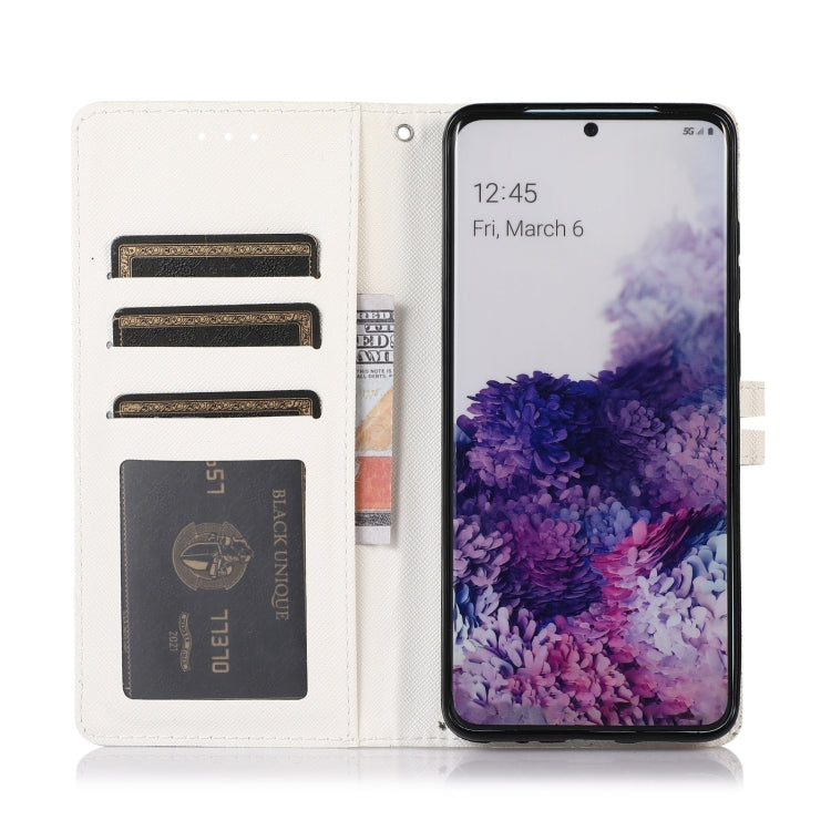 For Samsung Galaxy S20+ Cross Texture Horizontal Flip Leather Phone Case