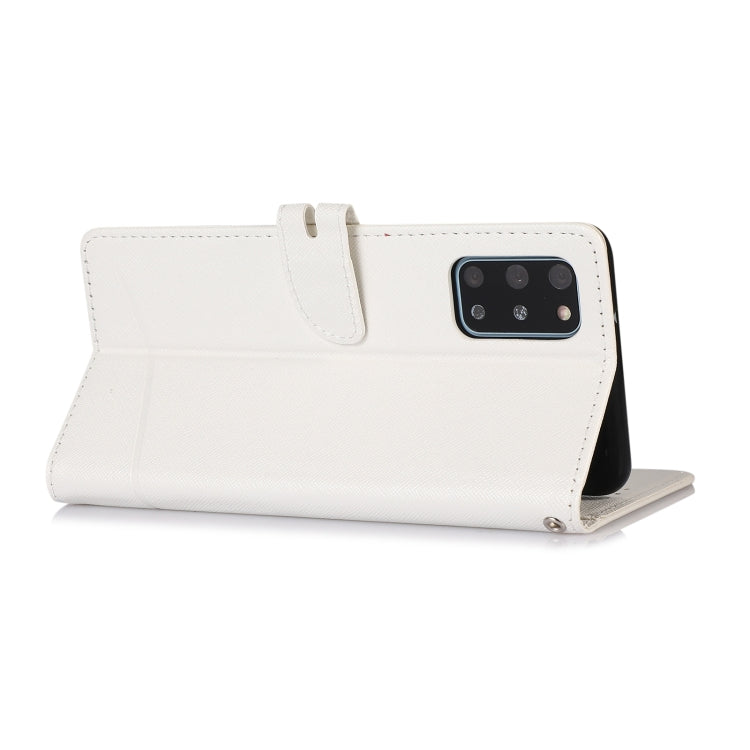 For Samsung Galaxy S20+ Cross Texture Horizontal Flip Leather Phone Case