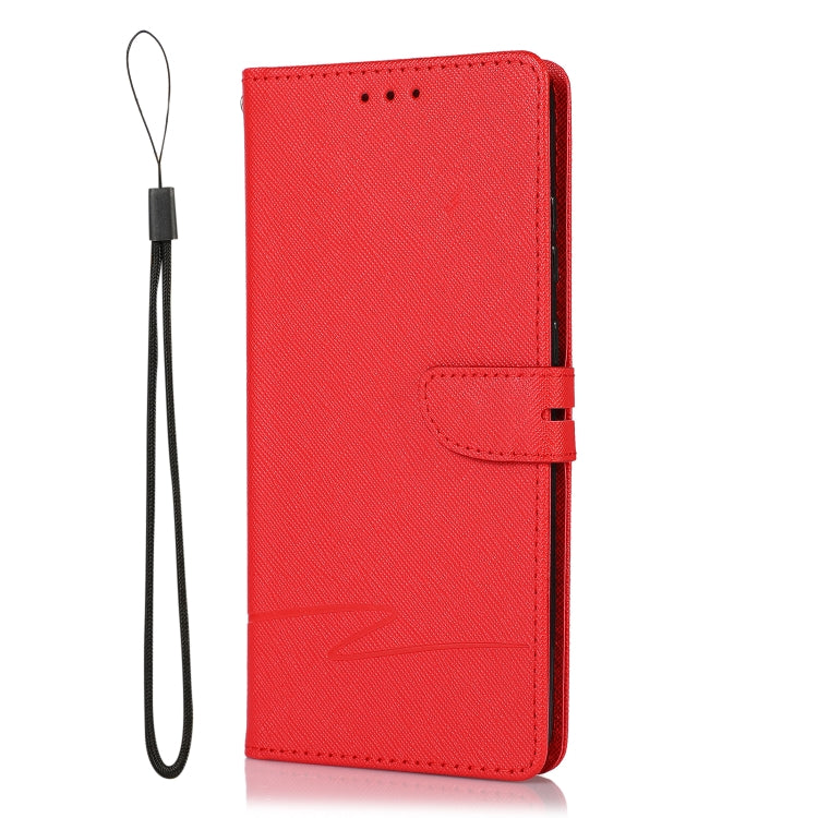 For Samsung Galaxy S20+ Cross Texture Horizontal Flip Leather Phone Case