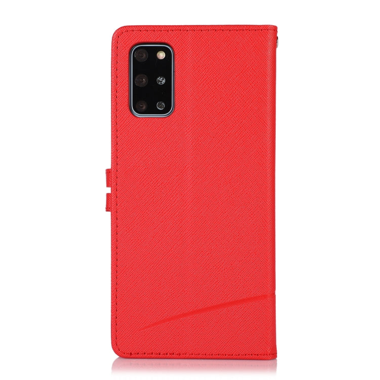 For Samsung Galaxy S20+ Cross Texture Horizontal Flip Leather Phone Case
