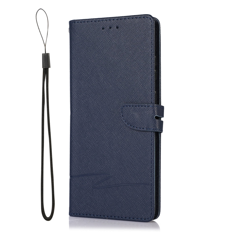 For Samsung Galaxy S20+ Cross Texture Horizontal Flip Leather Phone Case