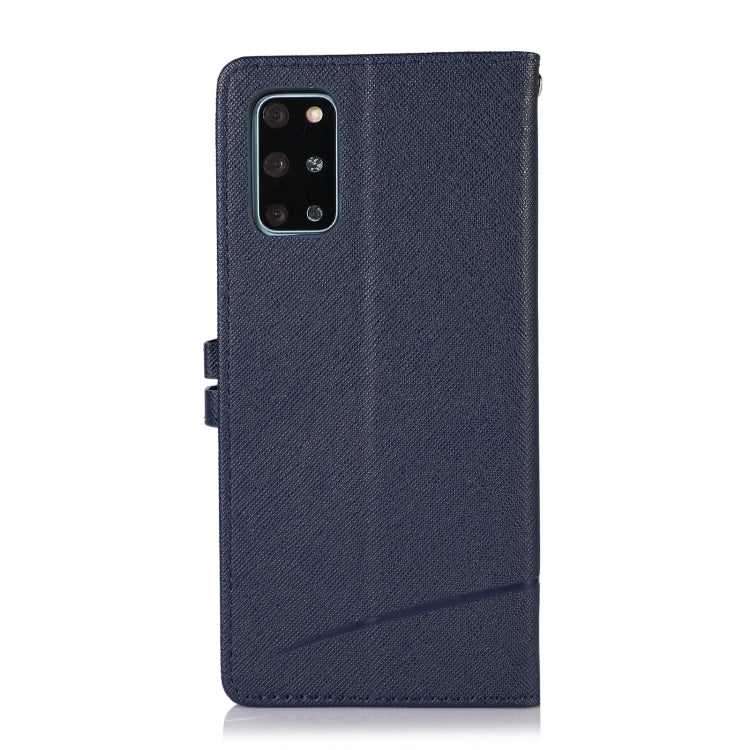 For Samsung Galaxy S20+ Cross Texture Horizontal Flip Leather Phone Case