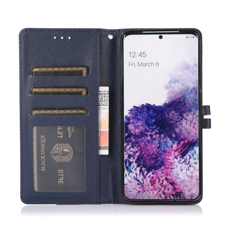 For Samsung Galaxy S20+ Cross Texture Horizontal Flip Leather Phone Case