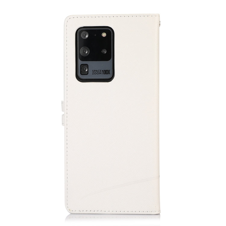 For Samsung Galaxy S20 Ultra Cross Texture Horizontal Flip Leather Phone Case