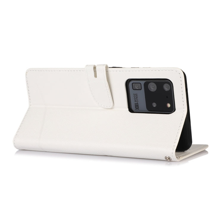 For Samsung Galaxy S20 Ultra Cross Texture Horizontal Flip Leather Phone Case