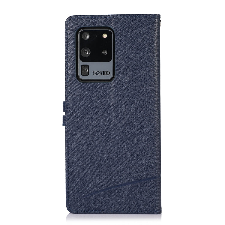 For Samsung Galaxy S20 Ultra Cross Texture Horizontal Flip Leather Phone Case