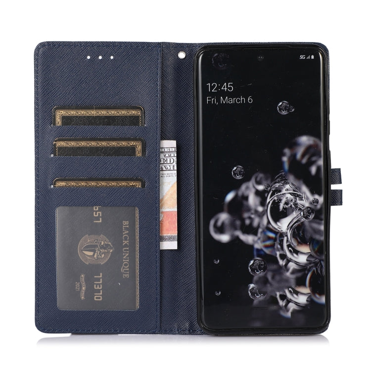 For Samsung Galaxy S20 Ultra Cross Texture Horizontal Flip Leather Phone Case