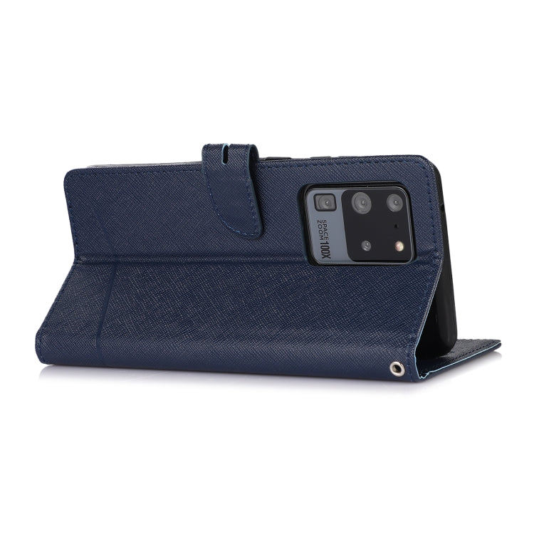 For Samsung Galaxy S20 Ultra Cross Texture Horizontal Flip Leather Phone Case