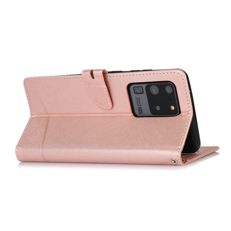 For Samsung Galaxy S20 Ultra Cross Texture Horizontal Flip Leather Phone Case