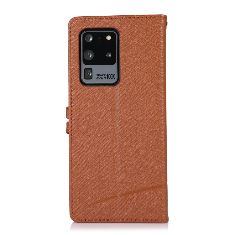 For Samsung Galaxy S20 Ultra Cross Texture Horizontal Flip Leather Phone Case