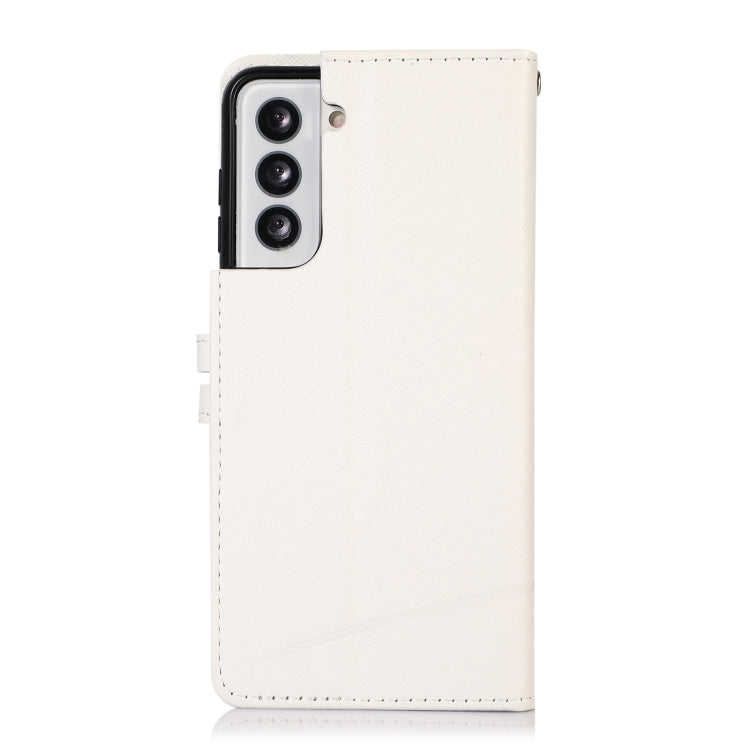 For Samsung Galaxy S21 5G Cross Texture Horizontal Flip Leather Phone Case
