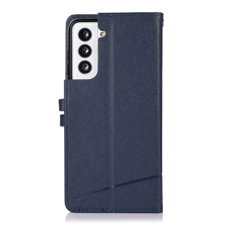 For Samsung Galaxy S21 5G Cross Texture Horizontal Flip Leather Phone Case