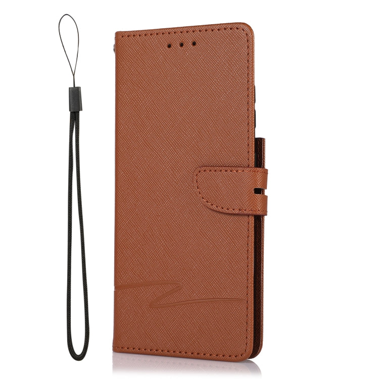 For Samsung Galaxy S21 5G Cross Texture Horizontal Flip Leather Phone Case