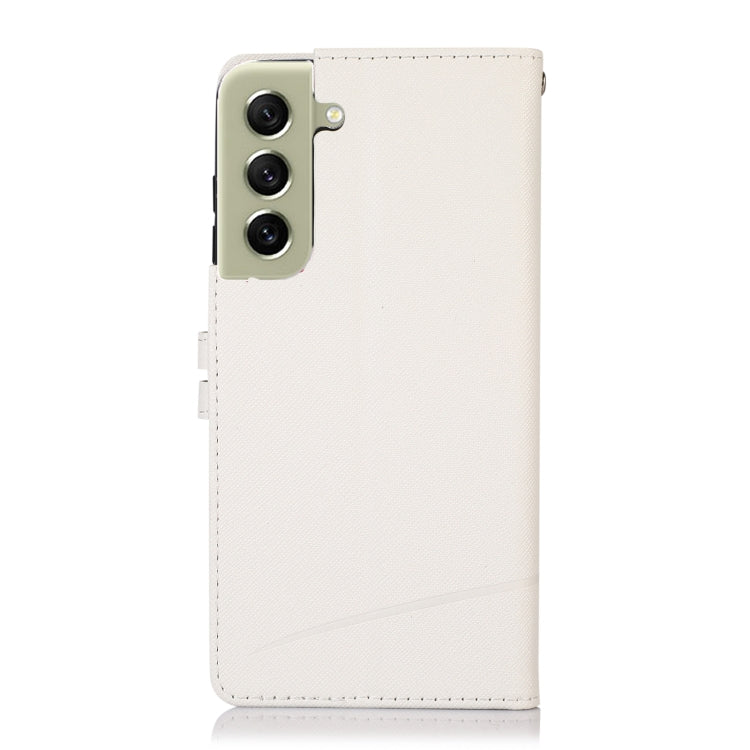 For Samsung Galaxy S21 FE 5G Cross Texture Horizontal Flip Leather Phone Case