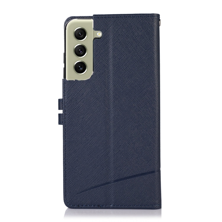 For Samsung Galaxy S21 FE 5G Cross Texture Horizontal Flip Leather Phone Case