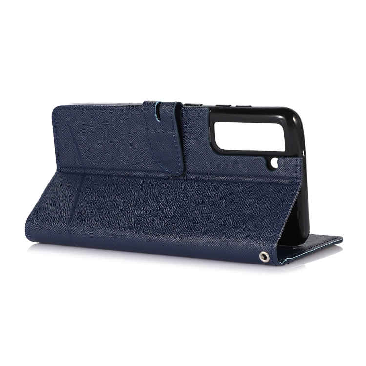 For Samsung Galaxy S21 FE 5G Cross Texture Horizontal Flip Leather Phone Case
