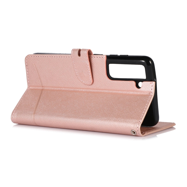 For Samsung Galaxy S21 FE 5G Cross Texture Horizontal Flip Leather Phone Case
