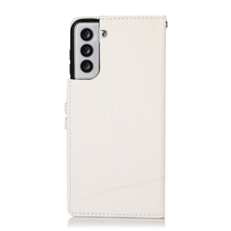 For Samsung Galaxy S21+ 5G Cross Texture Horizontal Flip Leather Phone Case