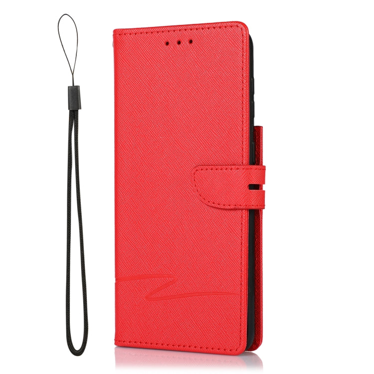 For Samsung Galaxy S21+ 5G Cross Texture Horizontal Flip Leather Phone Case
