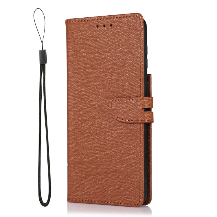 For Samsung Galaxy S21+ 5G Cross Texture Horizontal Flip Leather Phone Case