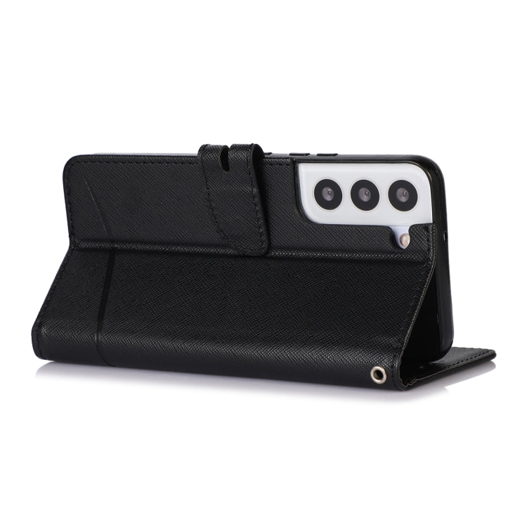 For Samsung Galaxy S22 5G Cross Texture Horizontal Flip Leather Phone Case