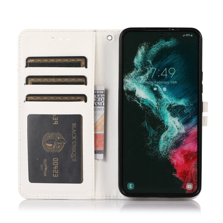 For Samsung Galaxy S22 5G Cross Texture Horizontal Flip Leather Phone Case