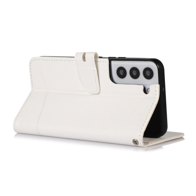 For Samsung Galaxy S22 5G Cross Texture Horizontal Flip Leather Phone Case