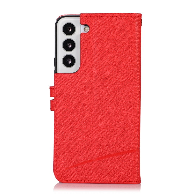 For Samsung Galaxy S22 5G Cross Texture Horizontal Flip Leather Phone Case